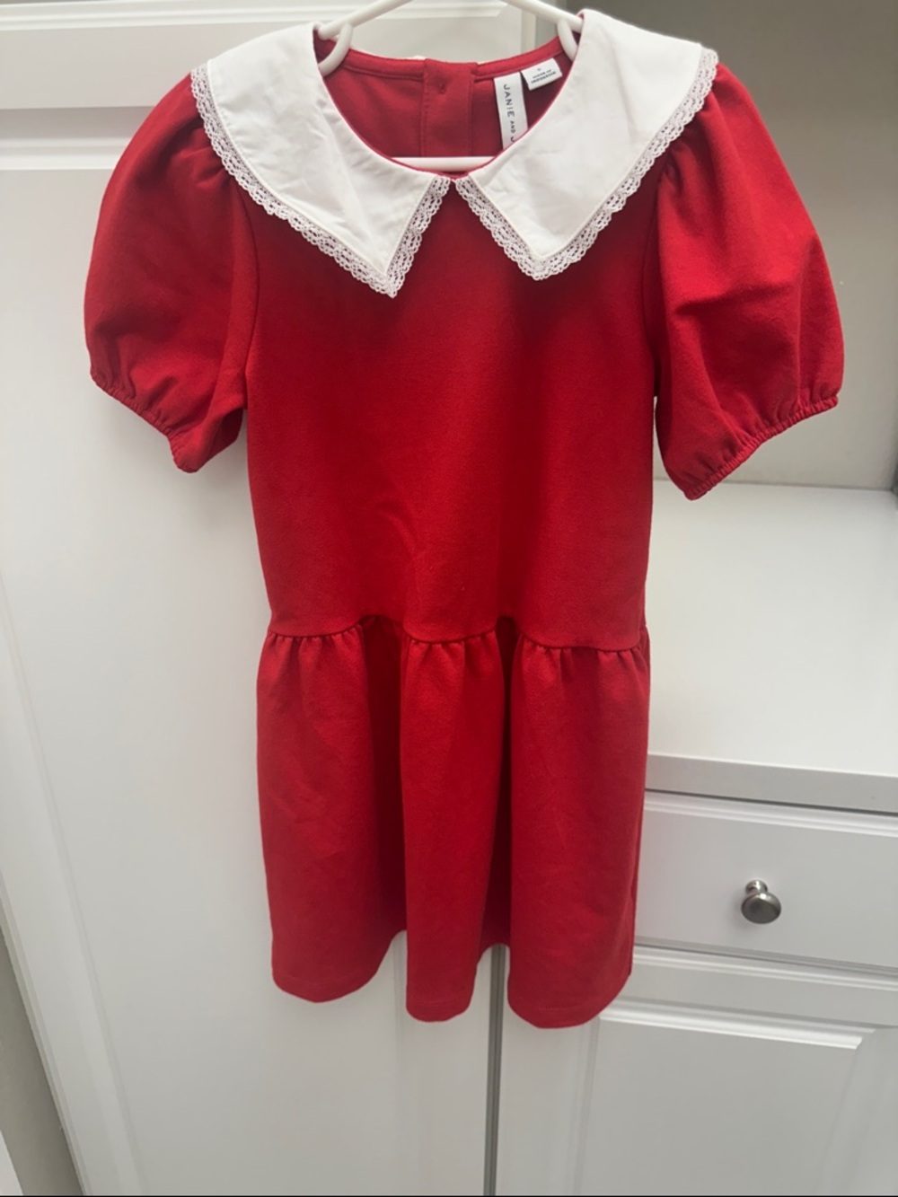 Janie and JackRed Peter Pan Collar Kids Dress size 5